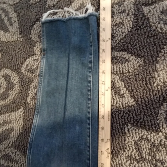 Madewell Mid Rise Stovepipe Raw Hem Slit Sides Shealy Wash Womens  27 - Picture 7 of 9